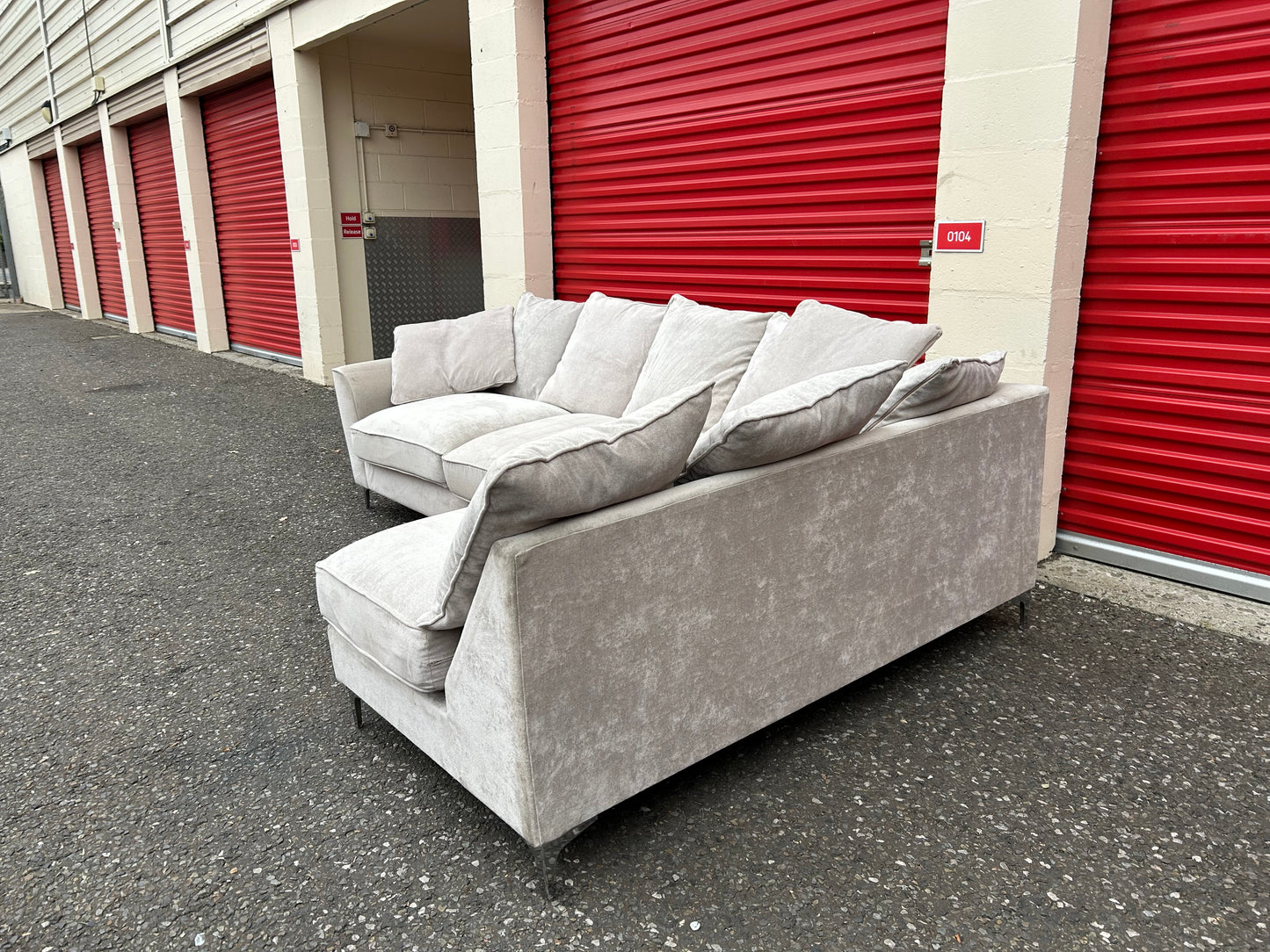 Plush Cream Corner Sofa