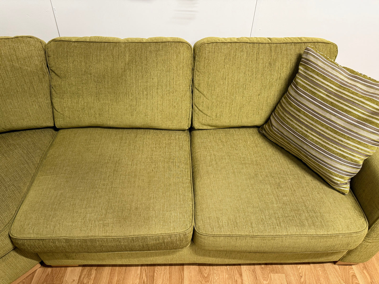 Furniture Village Olive Green Corner Sofa