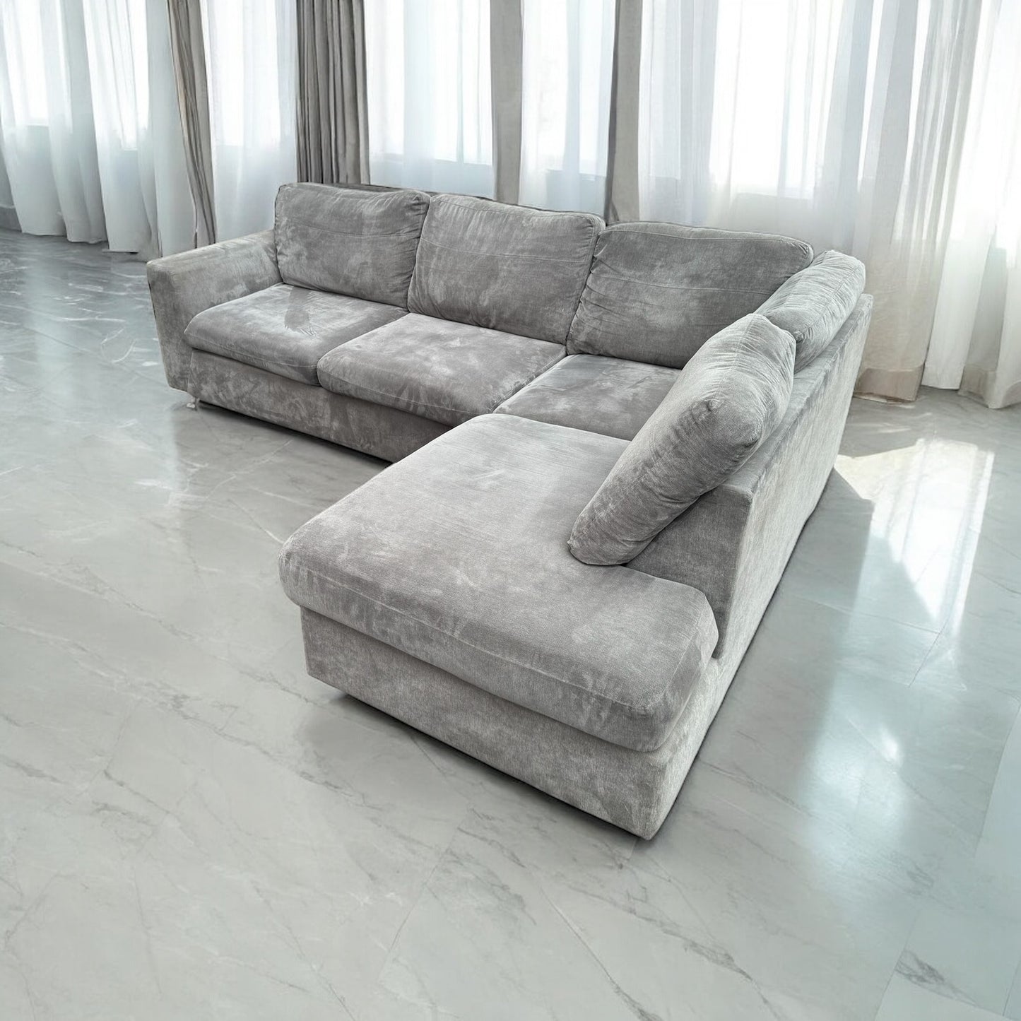 Grey DFS Orka Corner Sofa