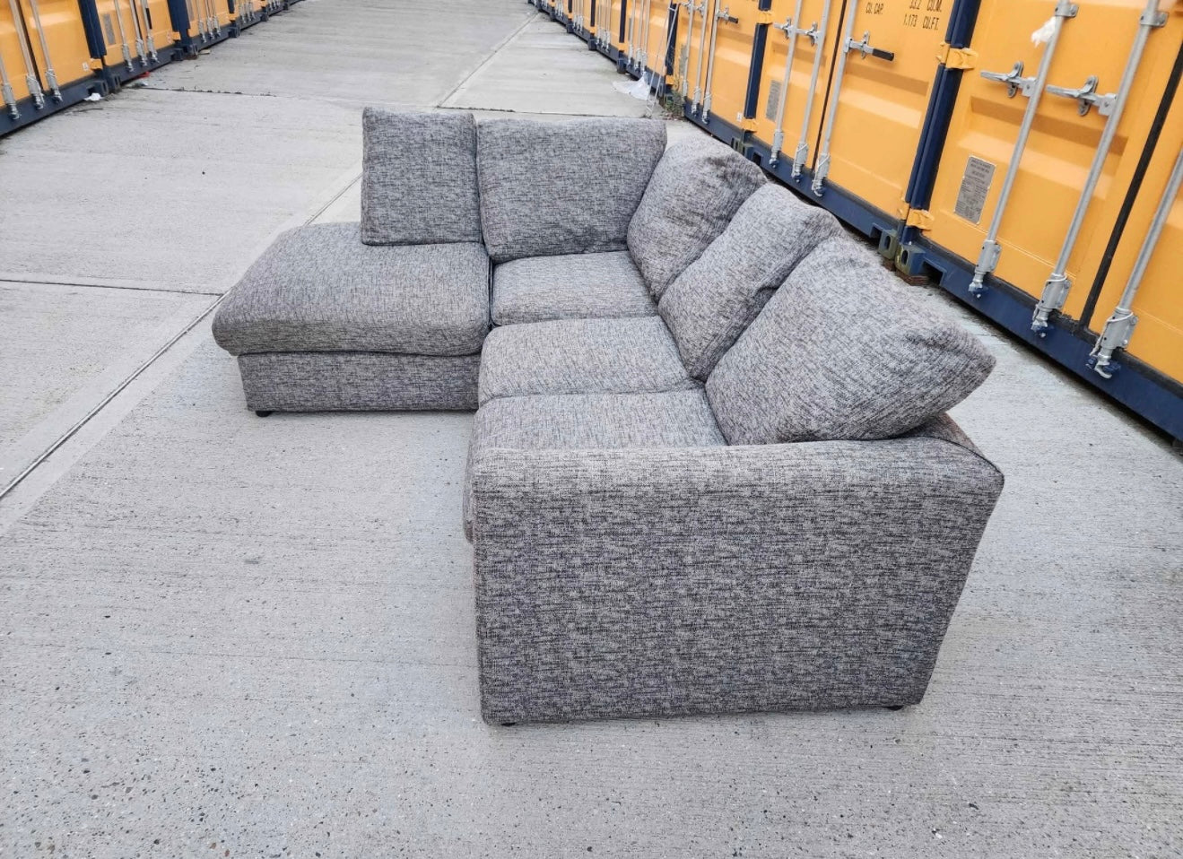 Grey Compact Corner Sofa