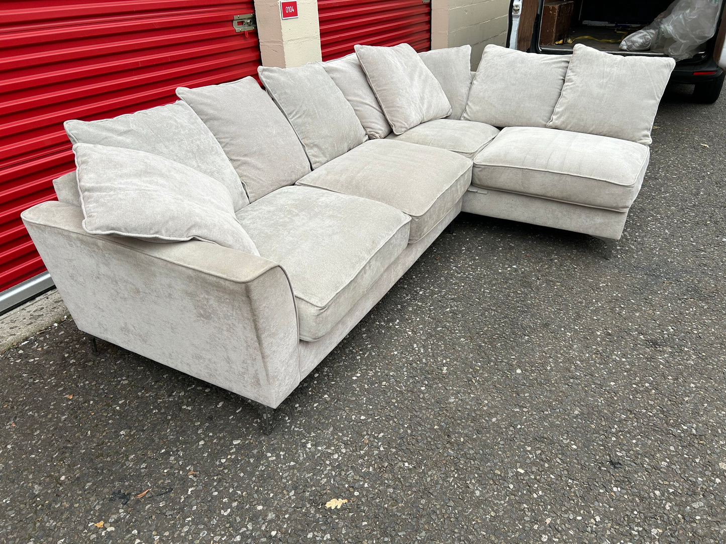 Plush Cream Corner Sofa