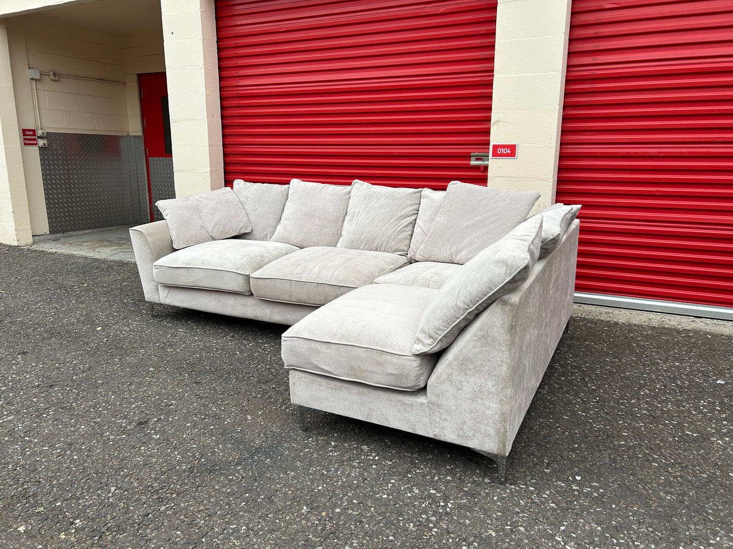 Plush Cream Corner Sofa