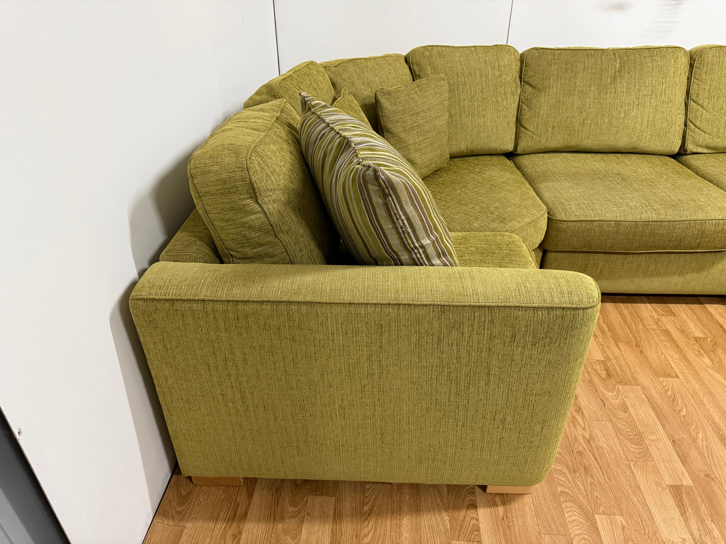 Furniture Village Olive Green Corner Sofa