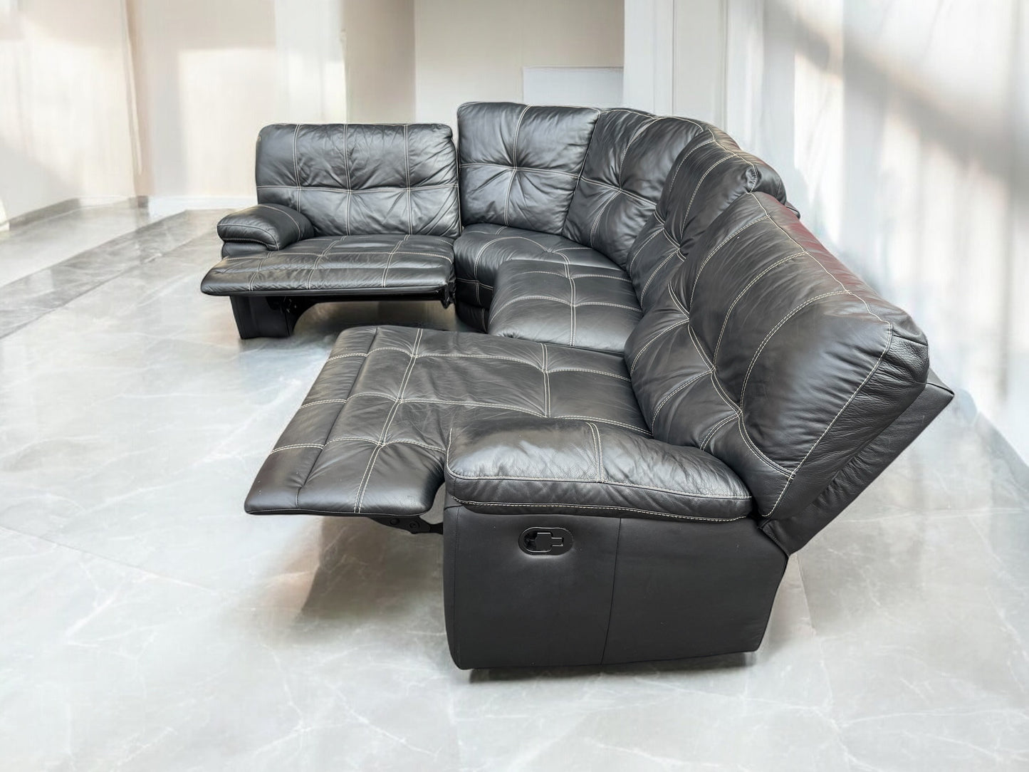 DFS Leather Recliner Sofa