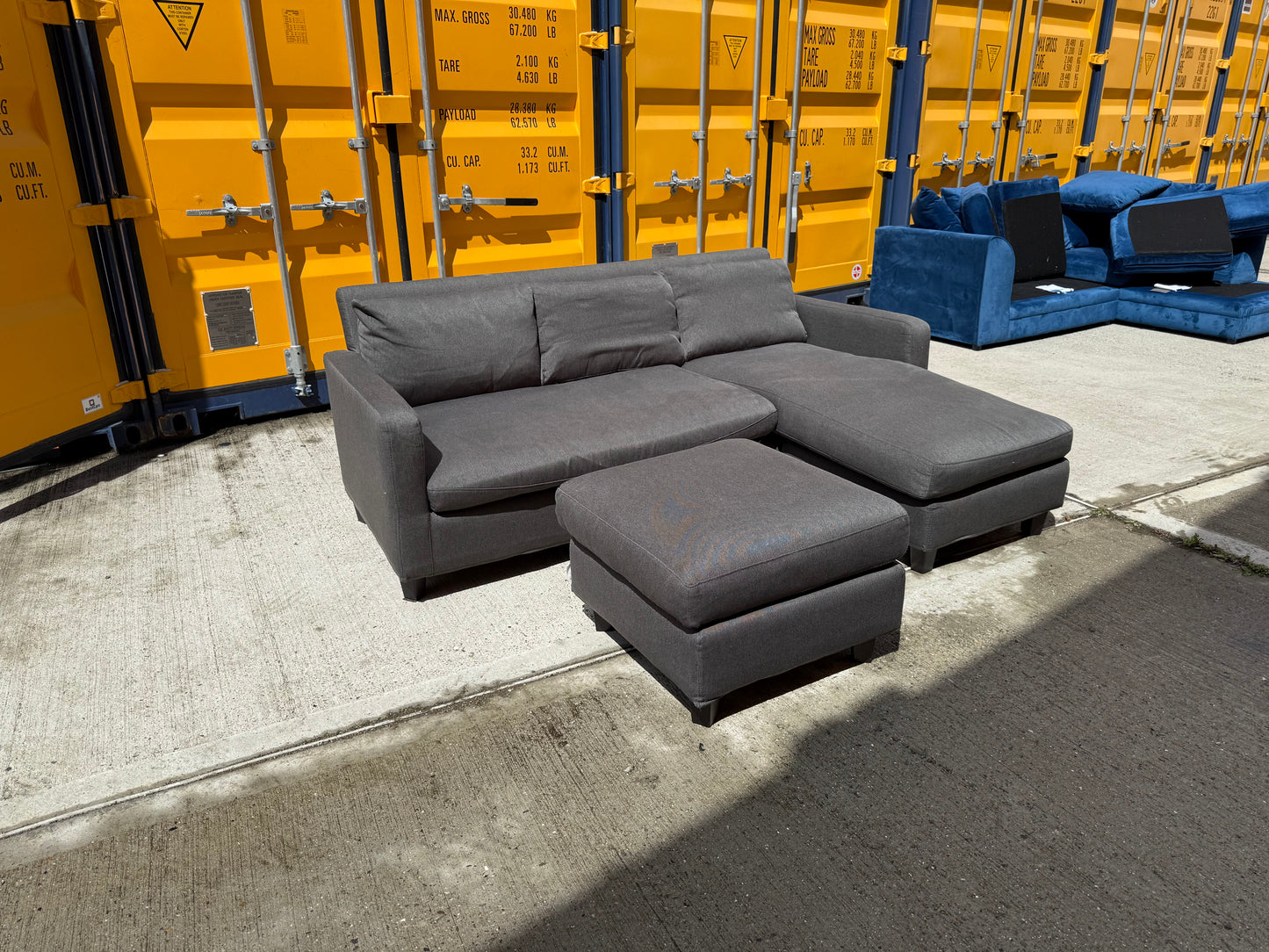Grey Habitat Reversible Corner Sofa