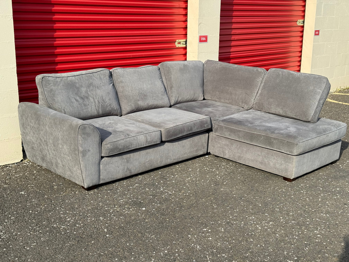 DFS Orka Grey Corner Sofa