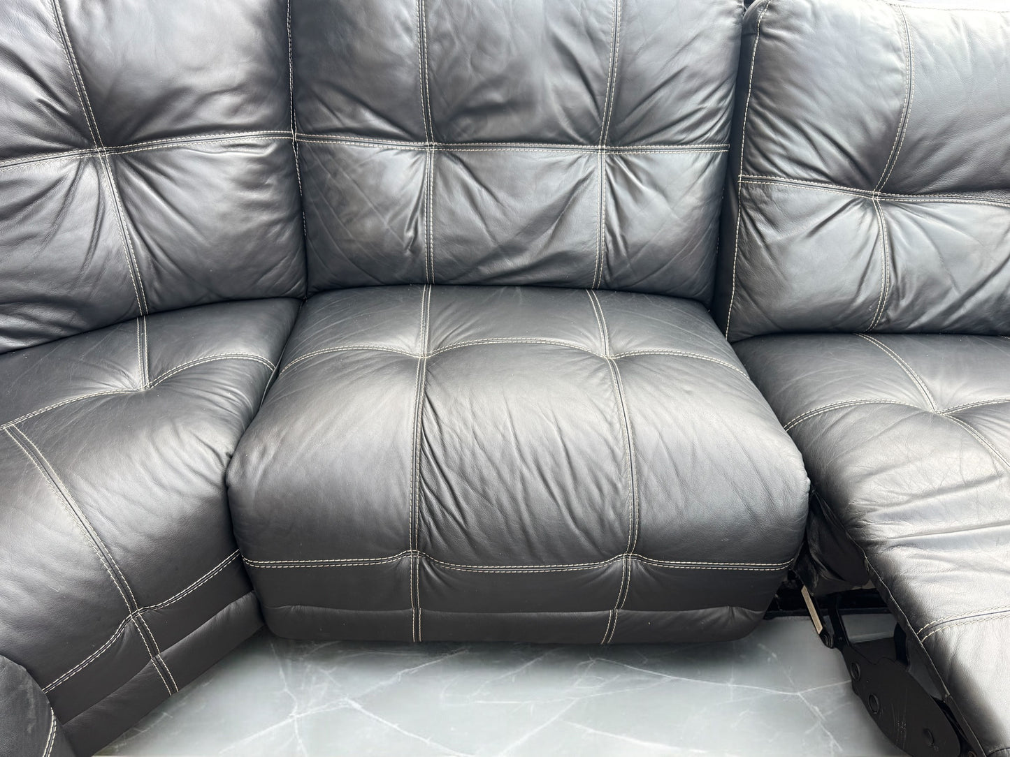 DFS Leather Recliner Sofa