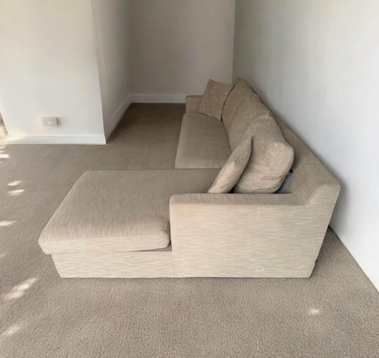 Beige Dwell Corner Sofa Bed