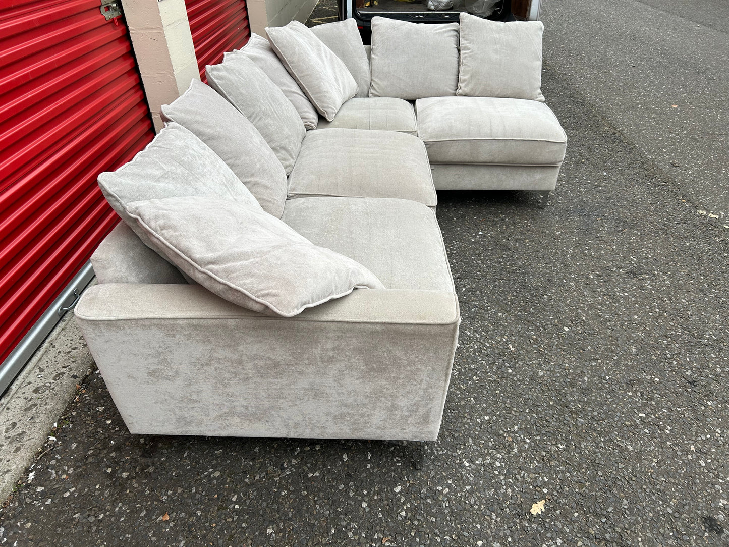 Plush Cream Corner Sofa