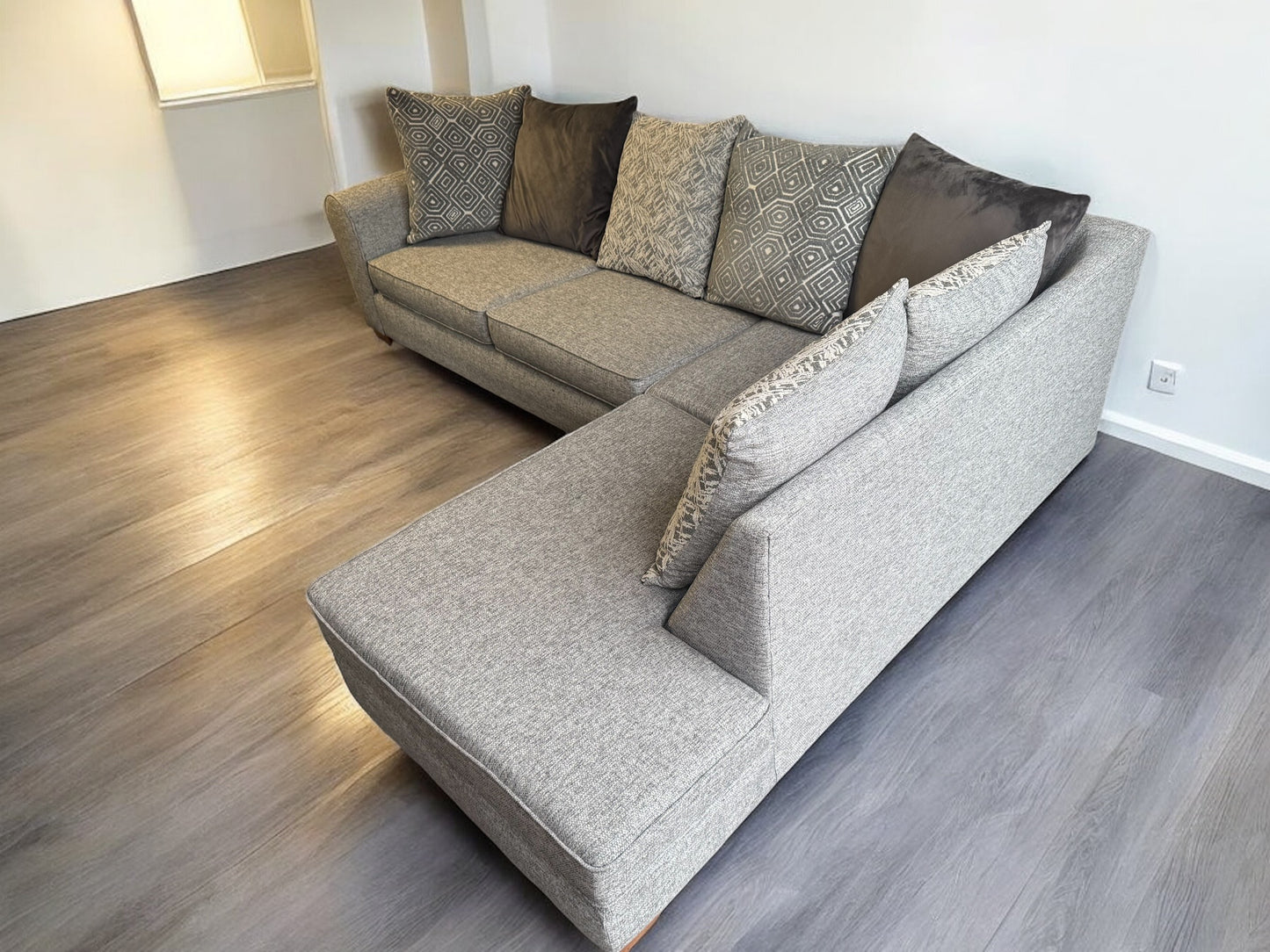 SCS Grey L Shape Sofa