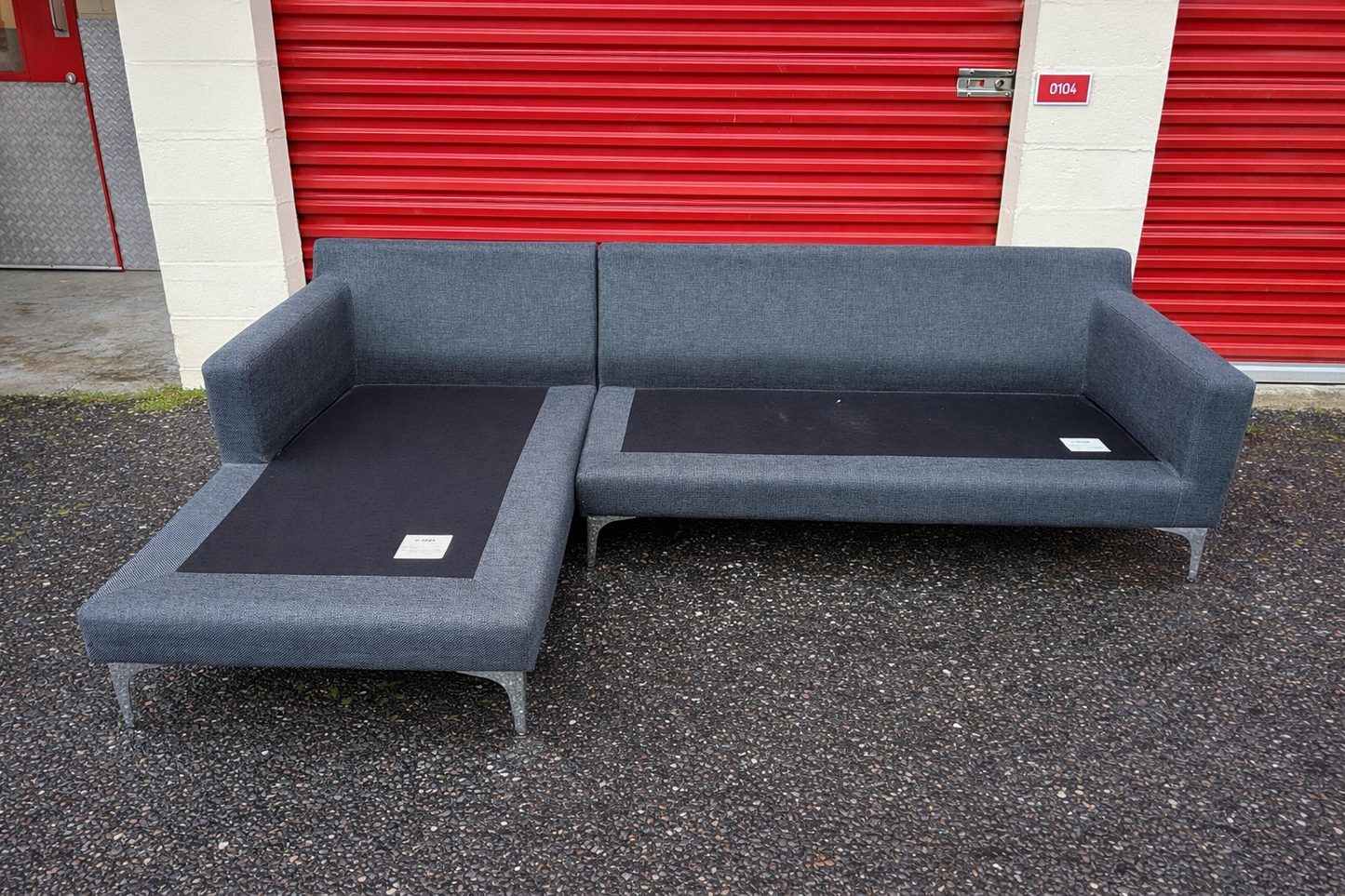 Dwell Grey/Blue L Shape Sofa