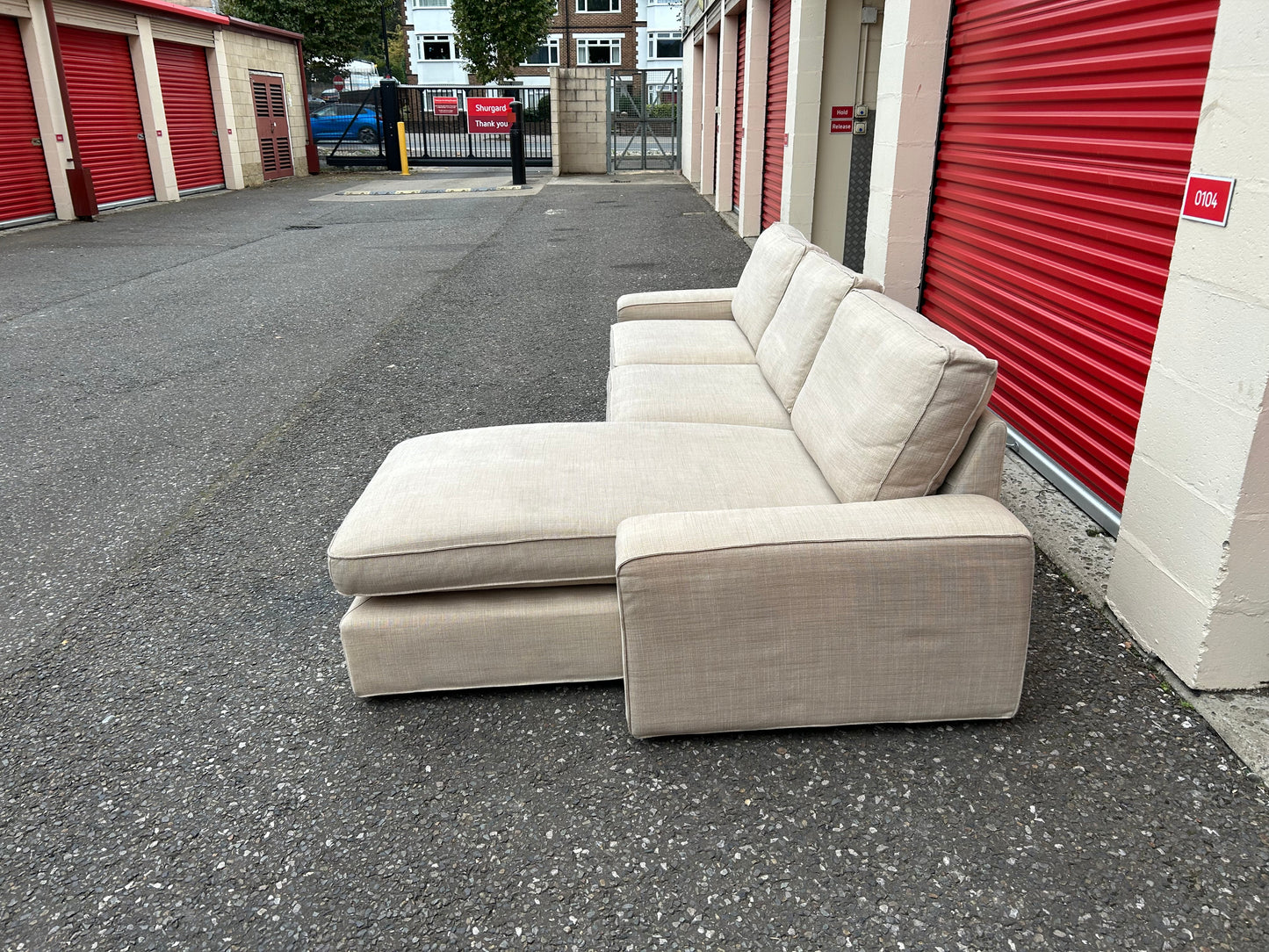 Beige Ikea Kivik L Shape Sofa