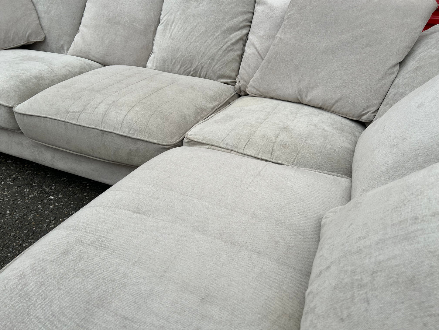 Plush Cream Corner Sofa