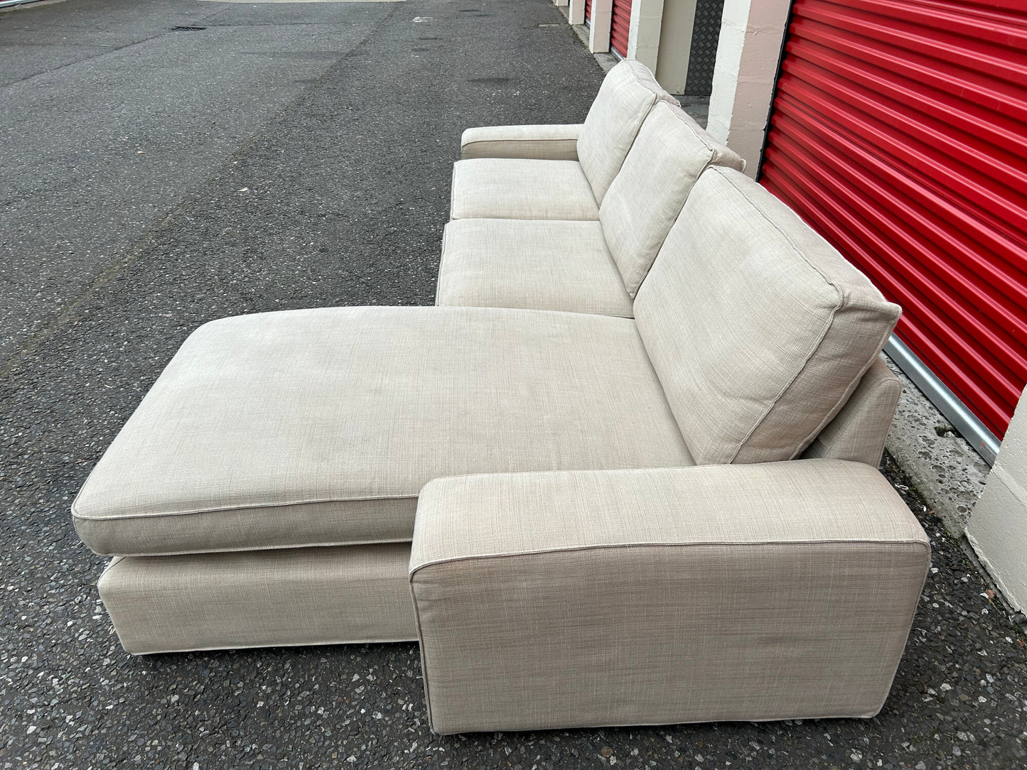 Beige Ikea Kivik L Shape Sofa