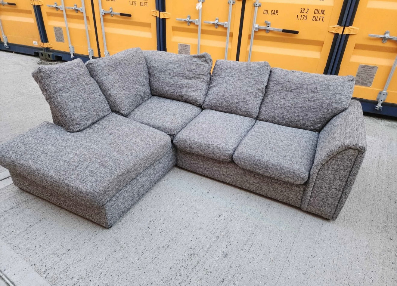 Grey Compact Corner Sofa