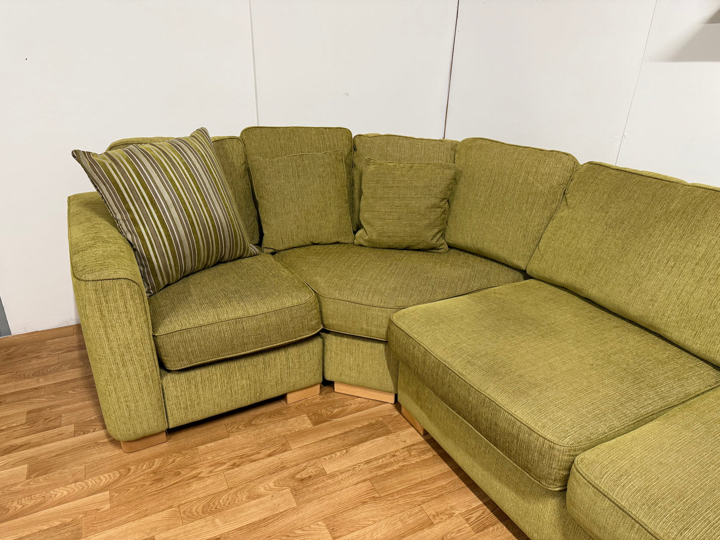 Furniture Village Olive Green Corner Sofa