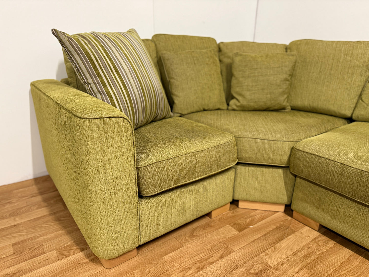 Furniture Village Olive Green Corner Sofa