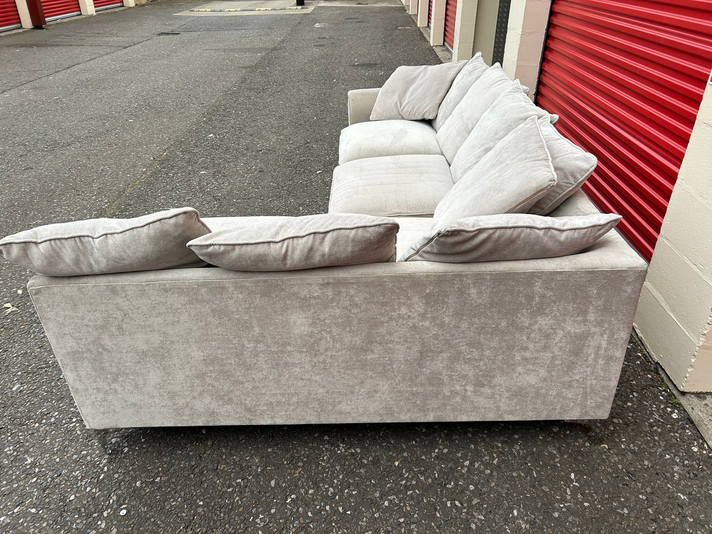 Plush Cream Corner Sofa