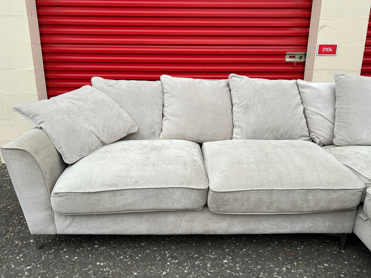 Plush Cream Corner Sofa