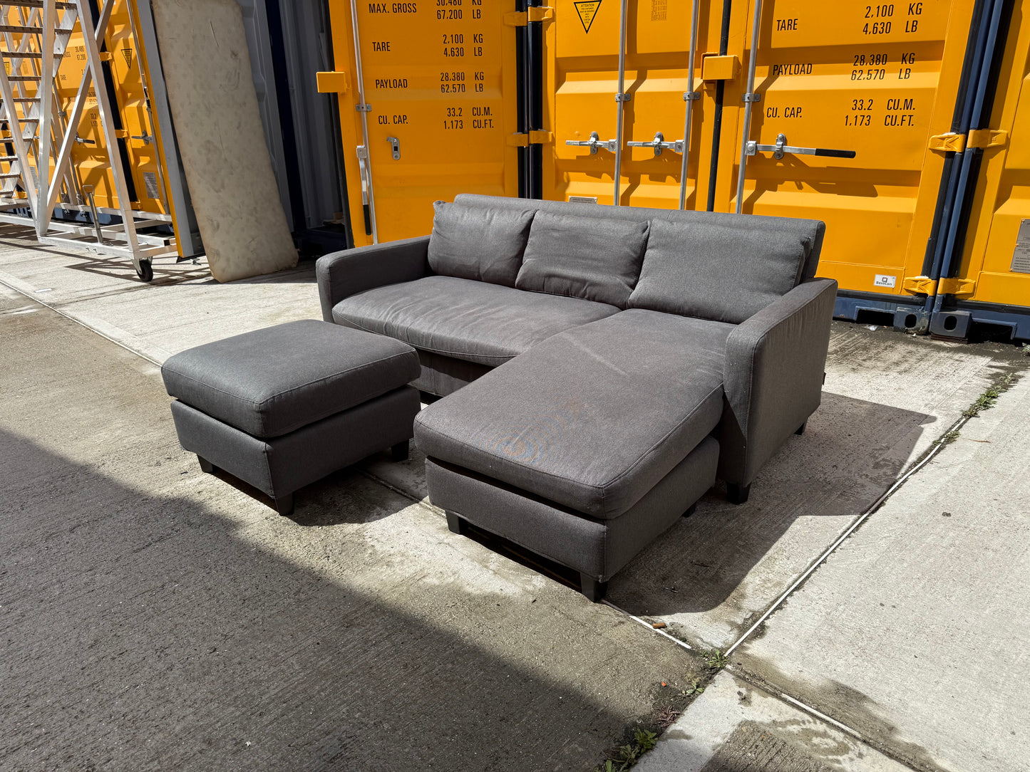 Grey Habitat Reversible Corner Sofa