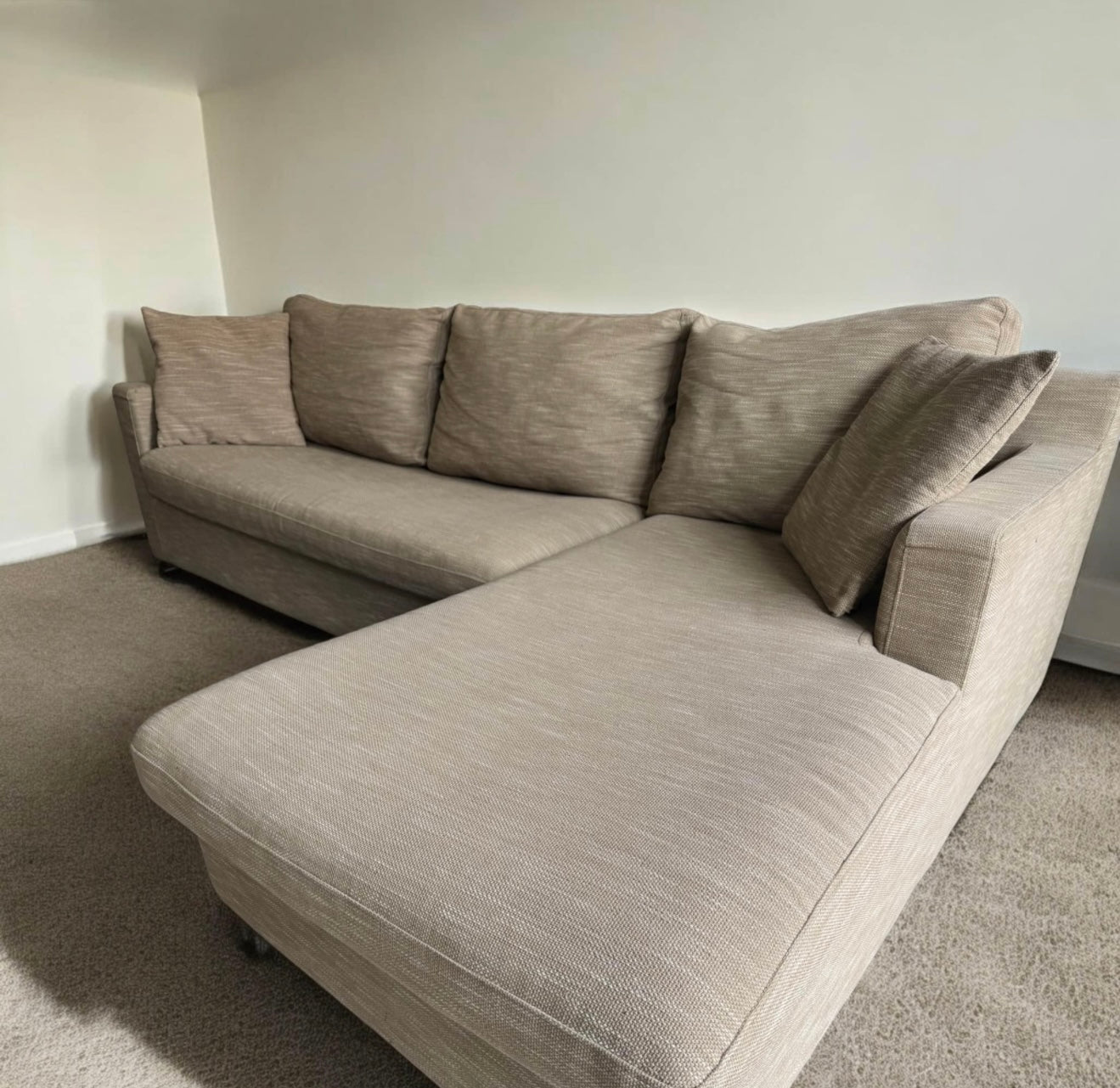 Beige Dwell Corner Sofa Bed