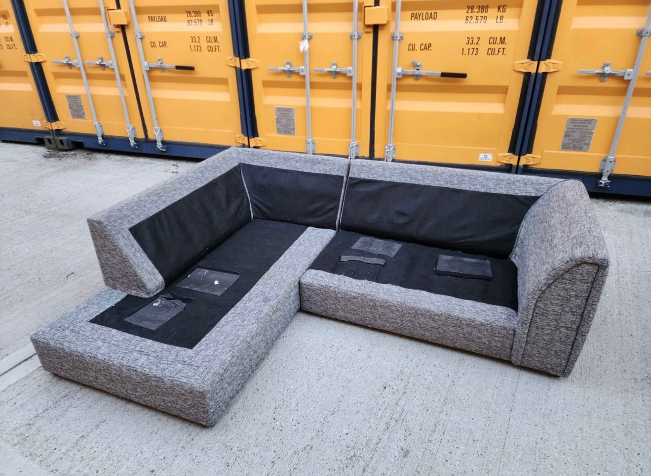 Grey Compact Corner Sofa