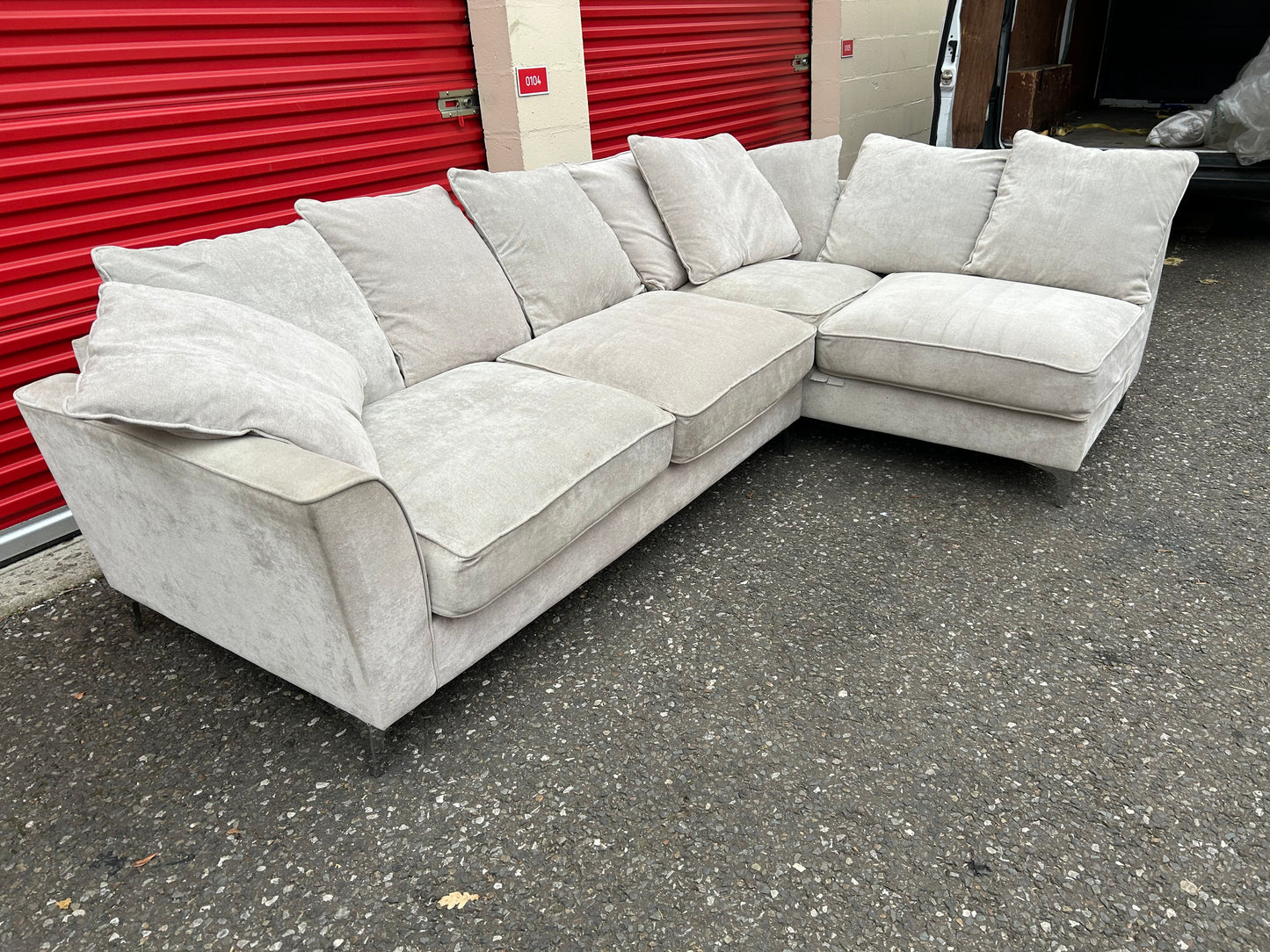 Plush Cream Corner Sofa