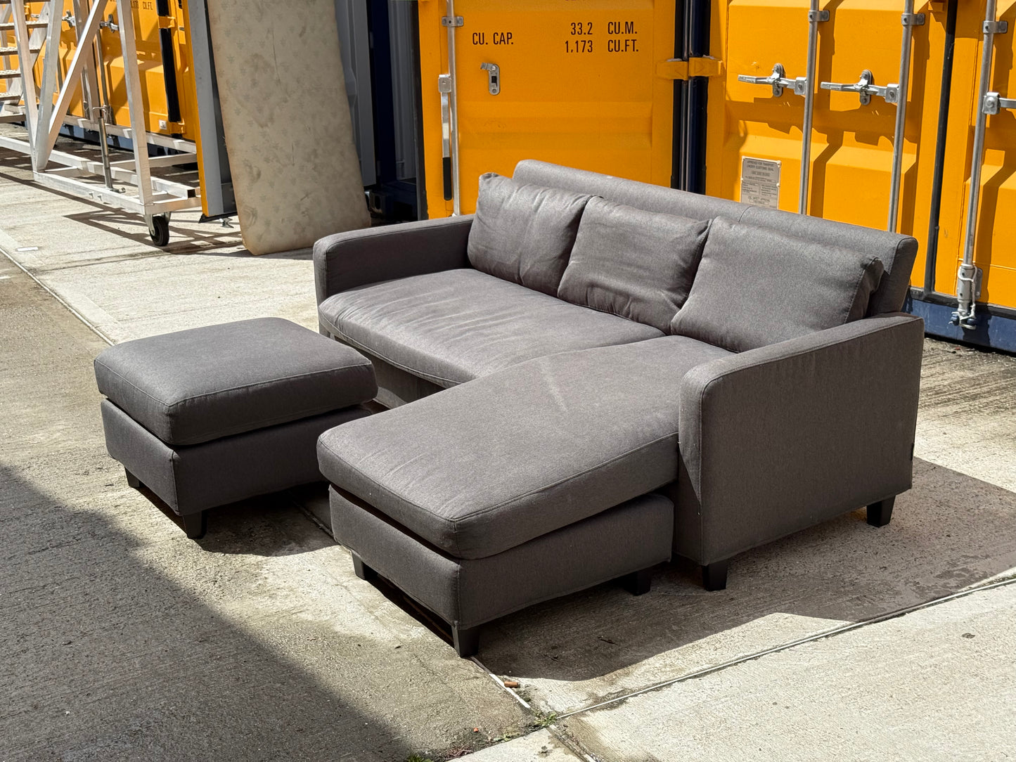 Grey Habitat Reversible Corner Sofa