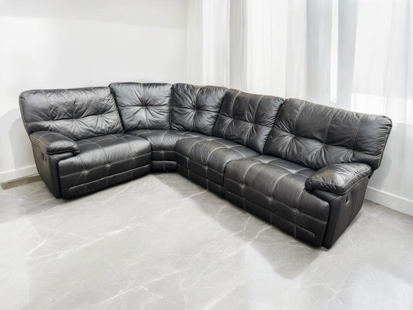 DFS Leather Recliner Sofa