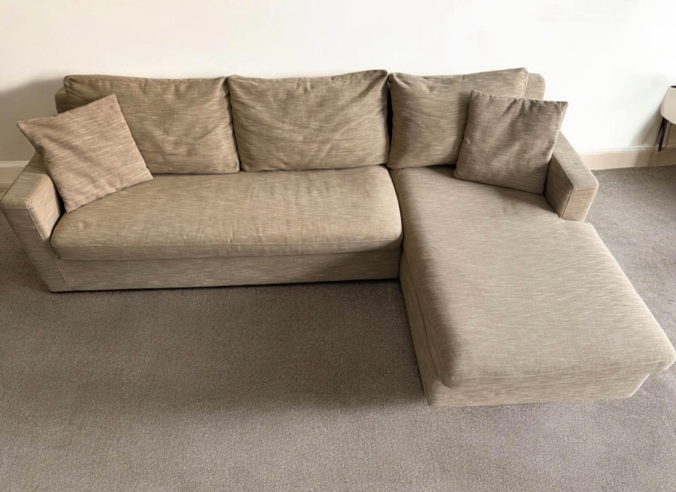 Beige Dwell Corner Sofa Bed
