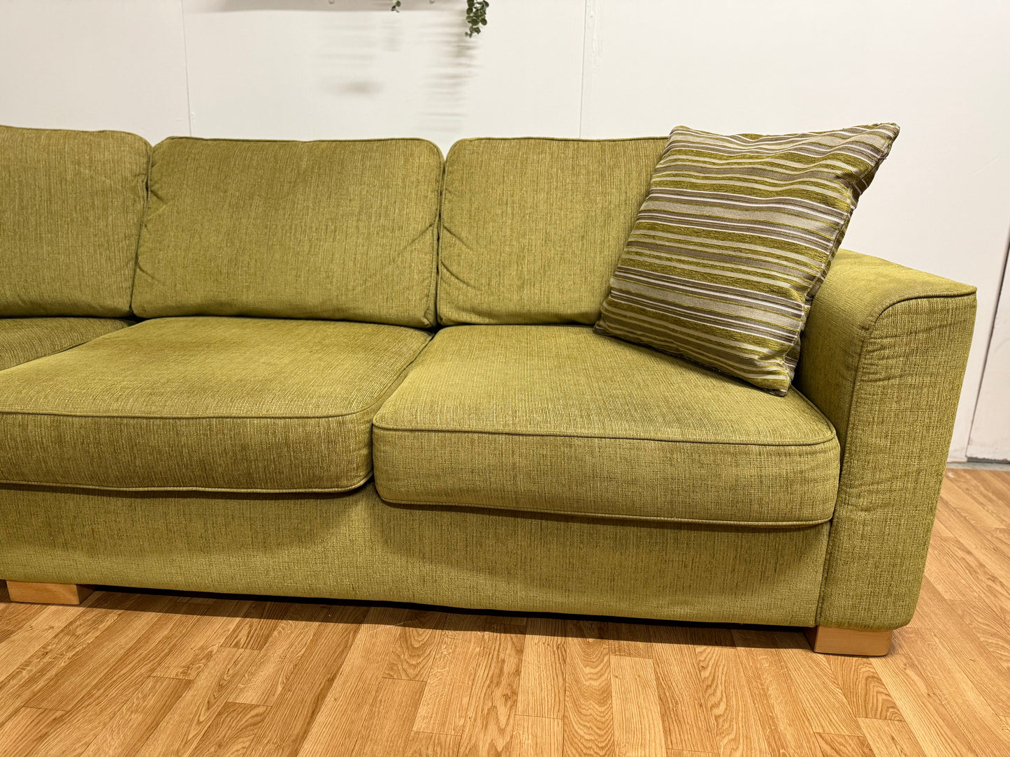 Furniture Village Olive Green Corner Sofa