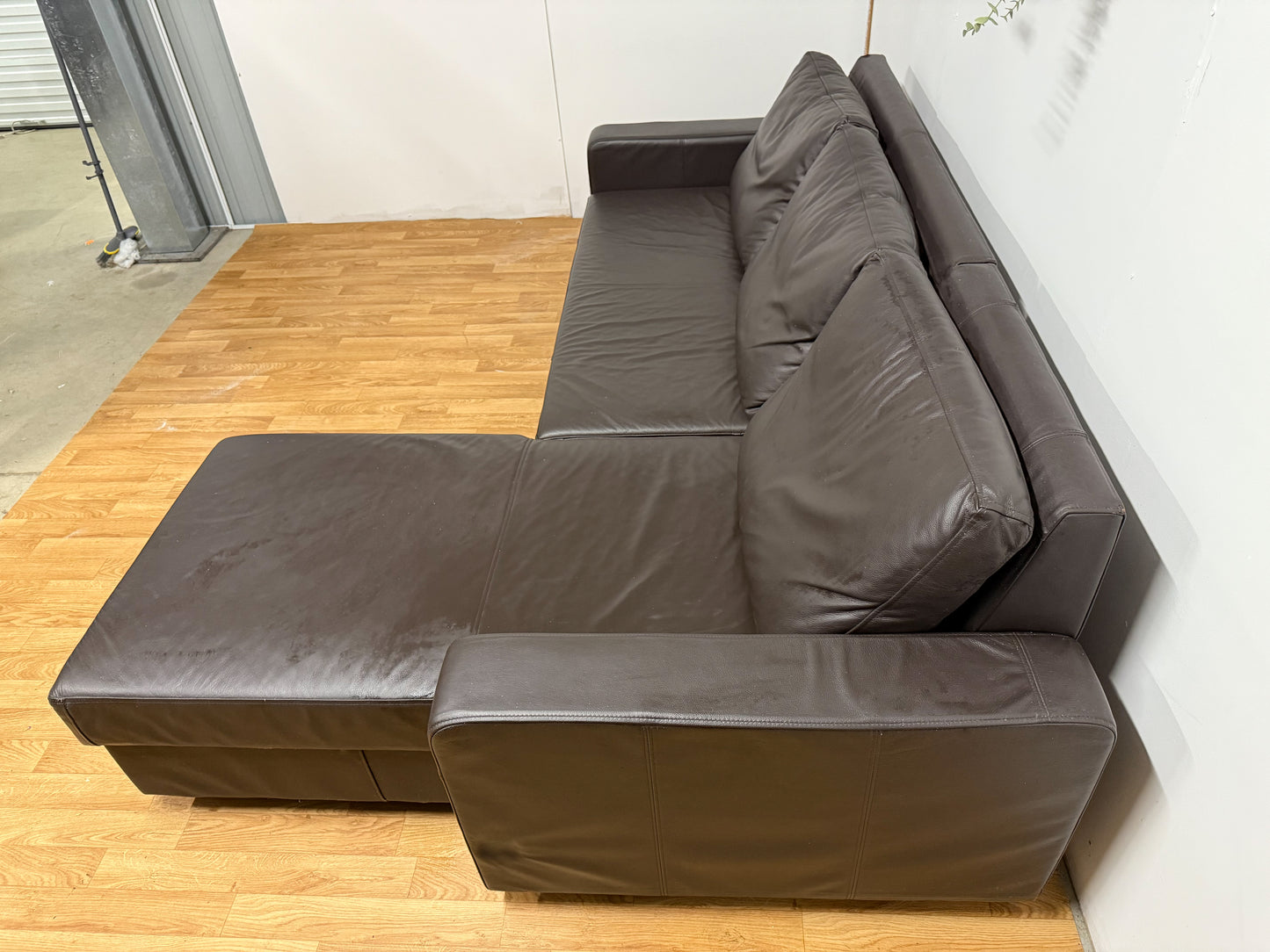 Brown Leather Corner Sofa Bed