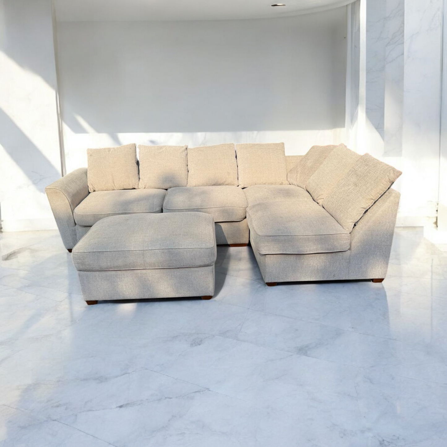 Furniture Village Corner Sofa + Stool