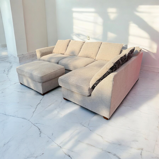 Furniture Village Corner Sofa + Stool