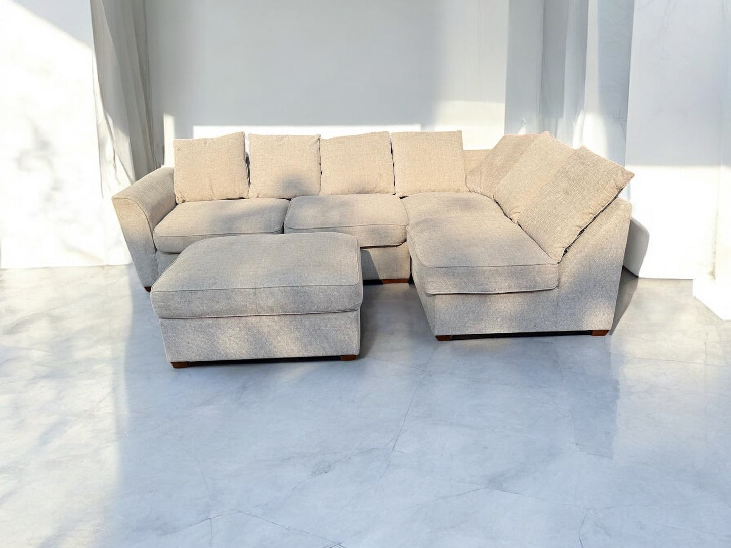 Furniture Village Corner Sofa + Stool