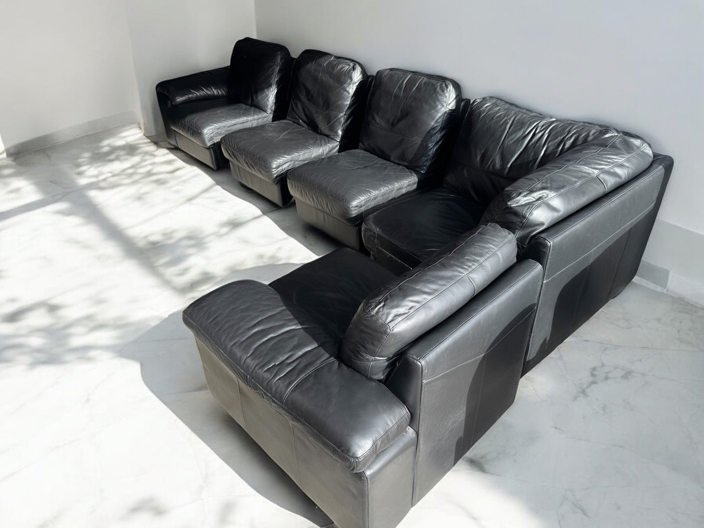 Genuine Leather Modular Sofa