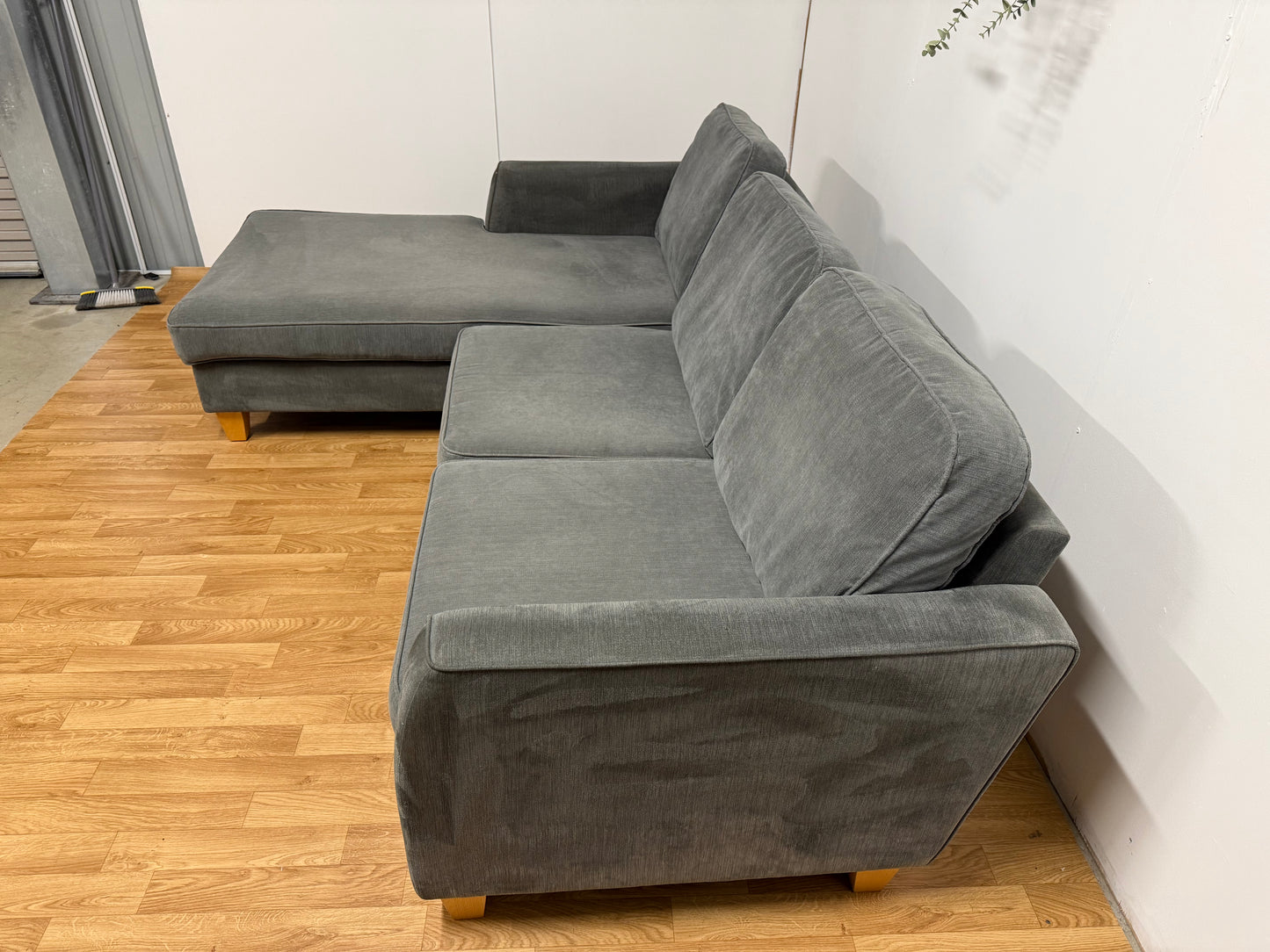 Grey Fabric Corner Sofa