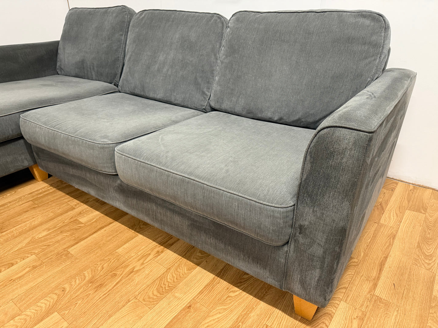 Grey Fabric Corner Sofa