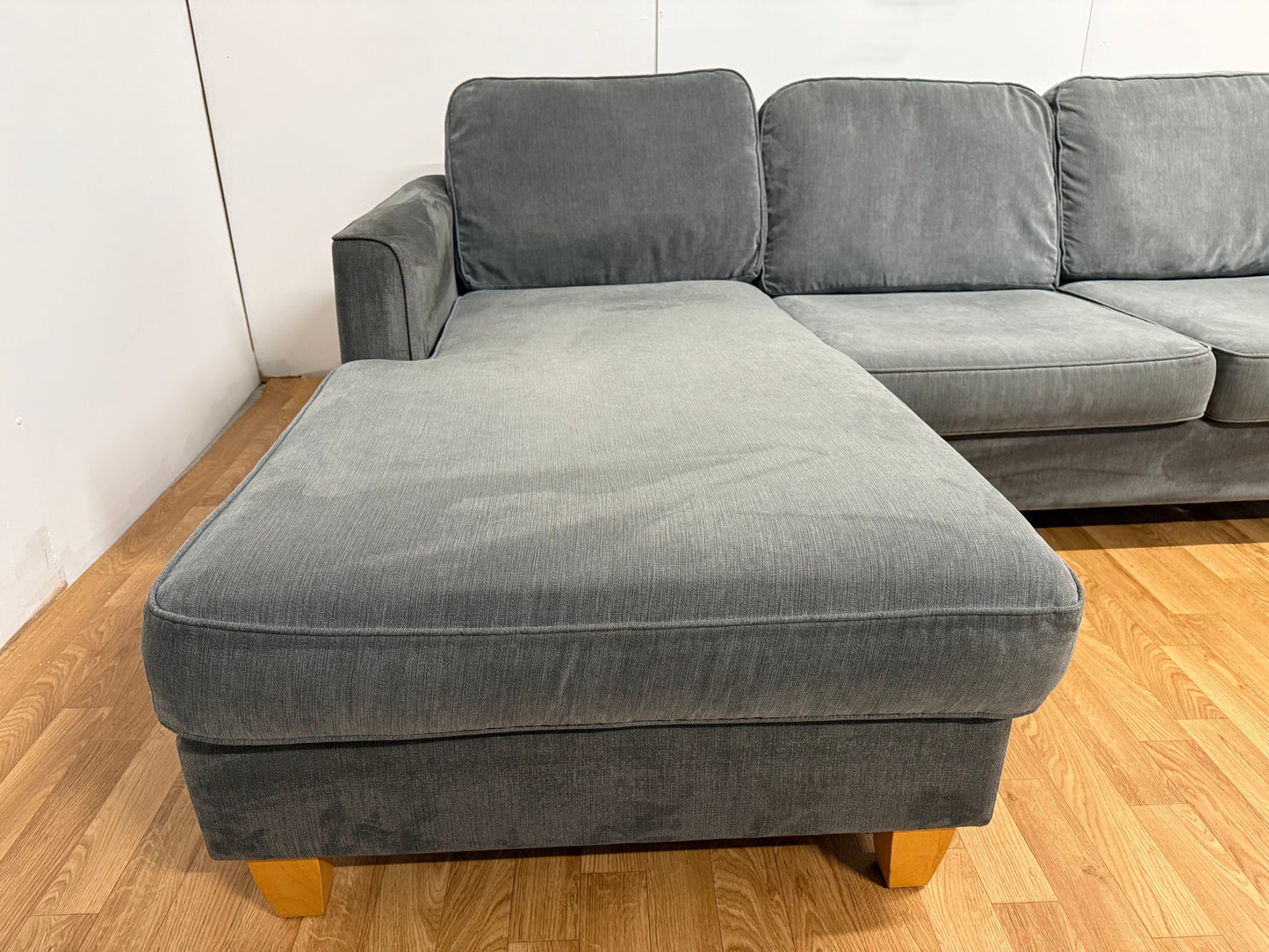 Grey Fabric Corner Sofa