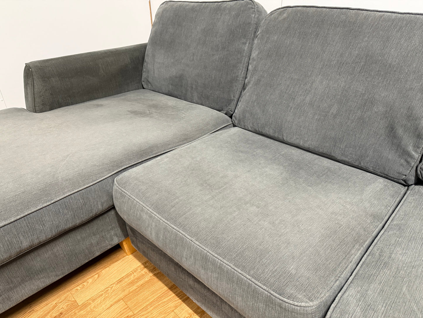 Grey Fabric Corner Sofa