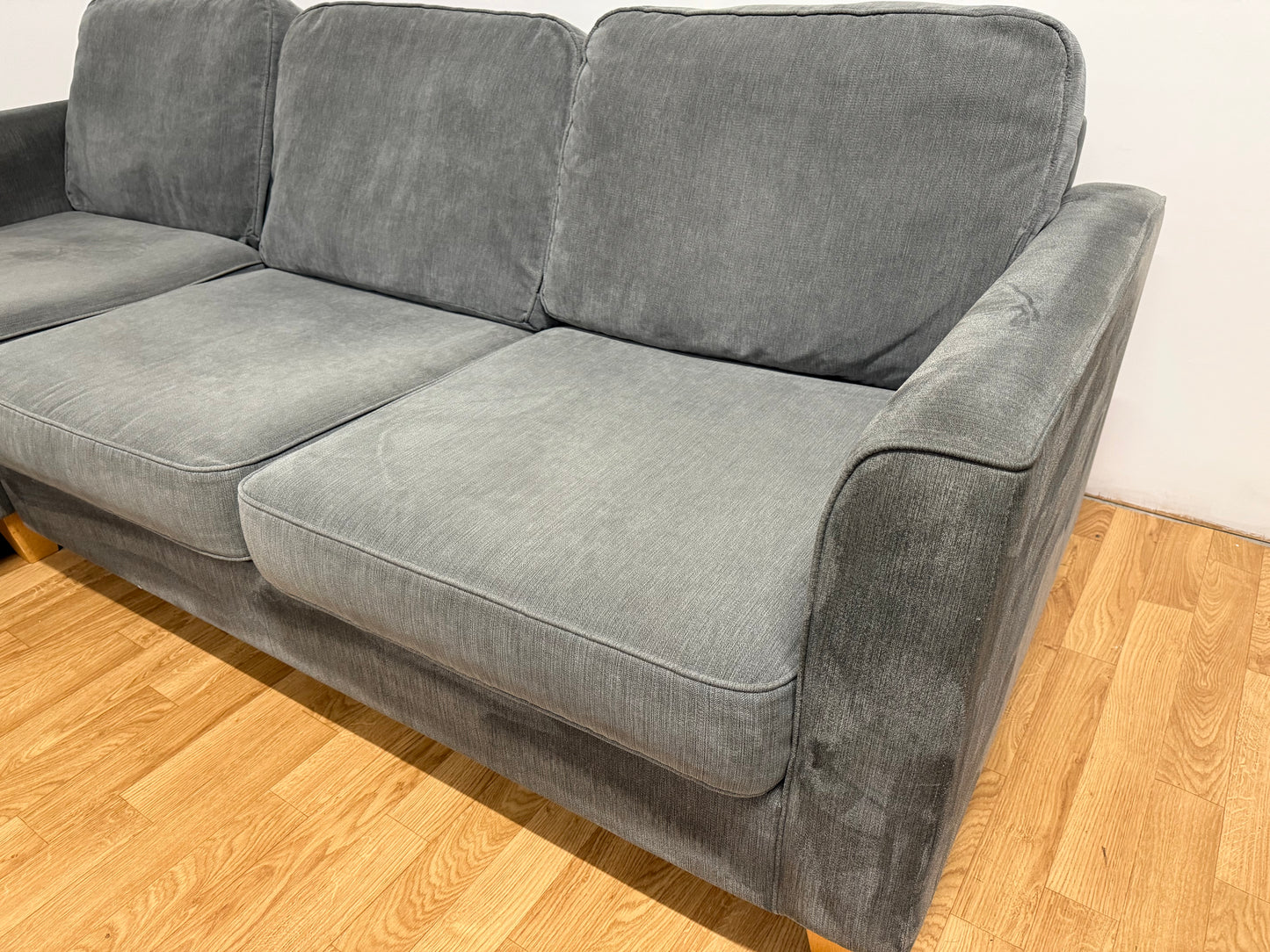 Grey Fabric Corner Sofa