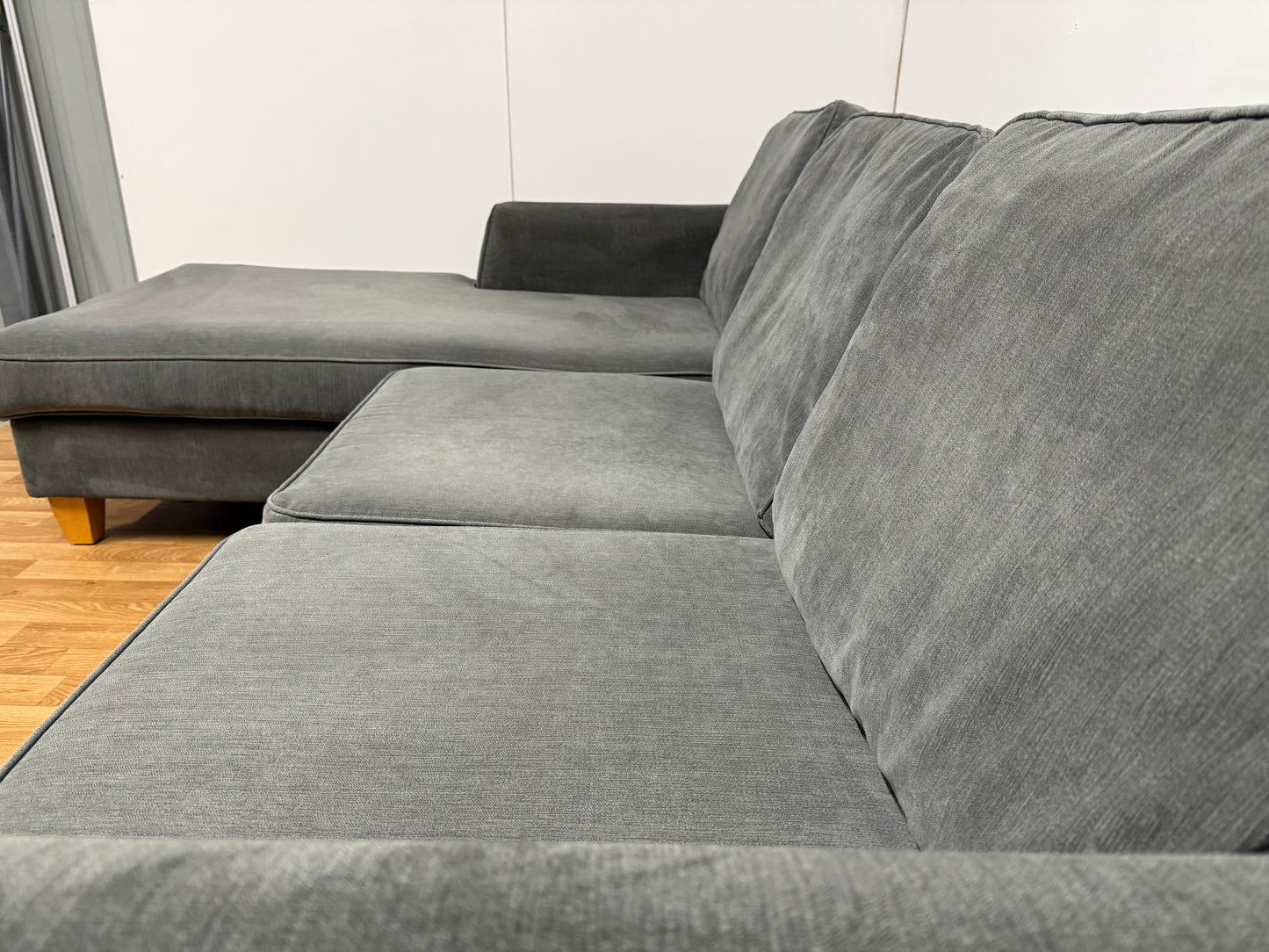 Grey Fabric Corner Sofa