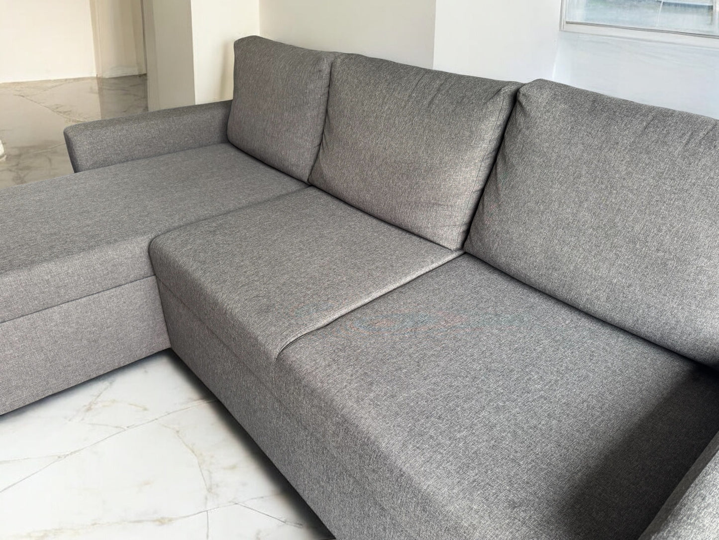 Grey L Shape Sofa Bed