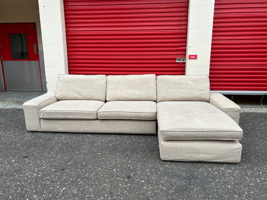 Beige Ikea Kivik L Shape Sofa