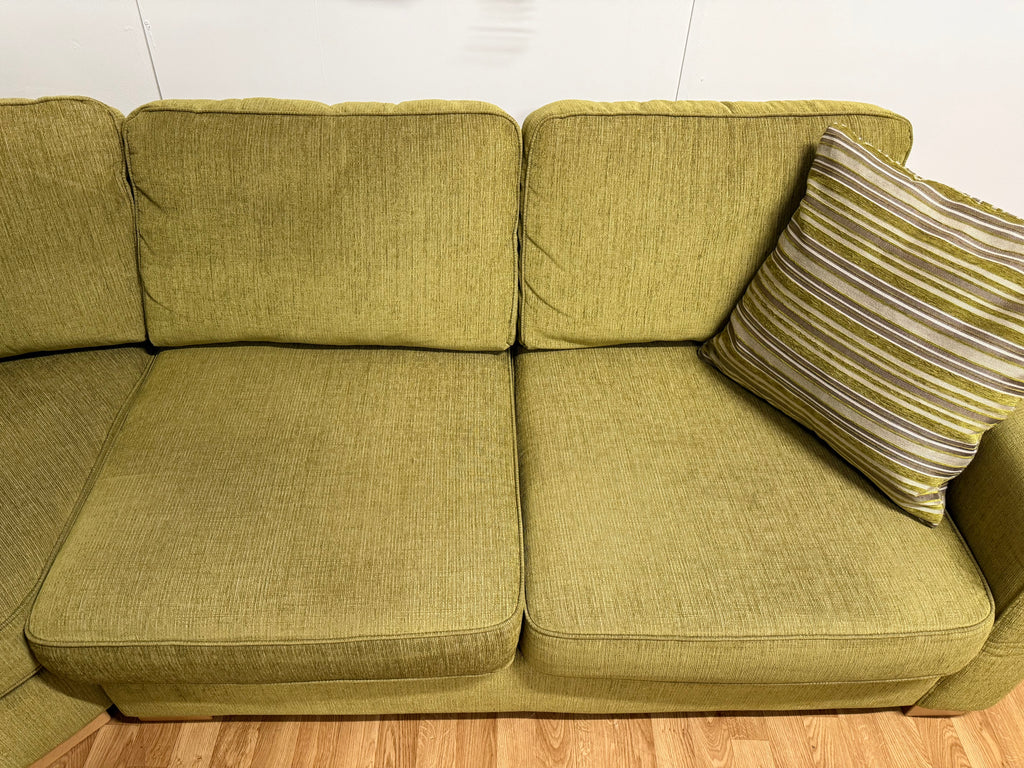 Furniture Village Olive Green Corner Sofa