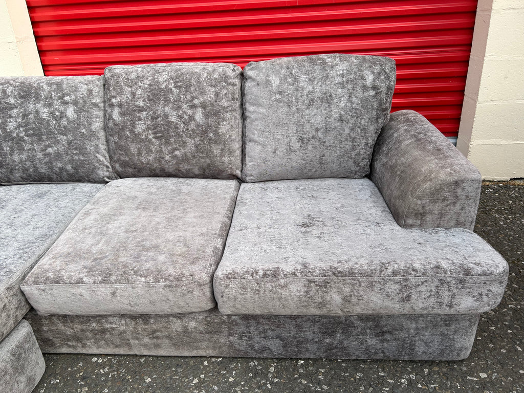 Next Crushed Velvet Corner Sofa