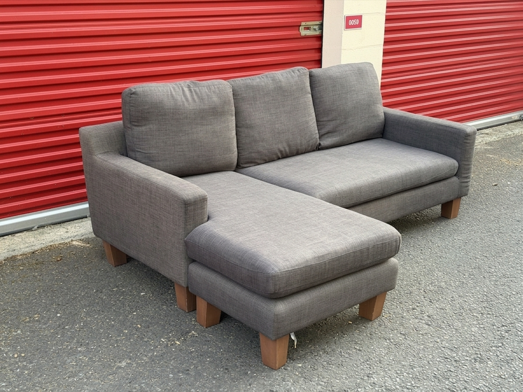 Grey Dwell L Shape Reversible Sofa