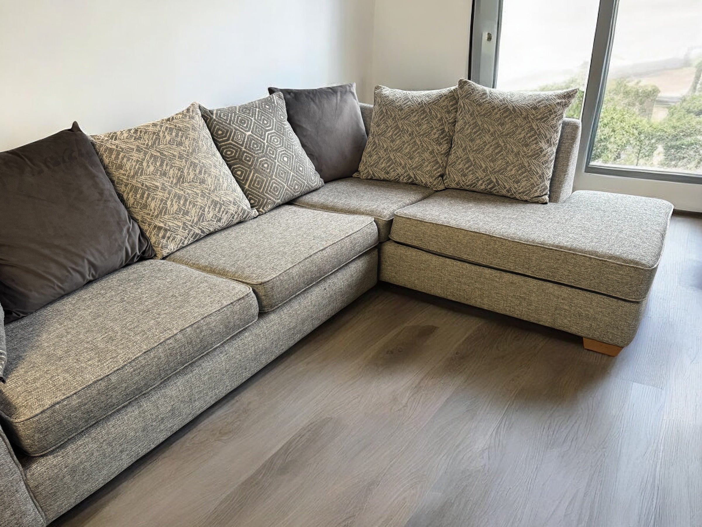 SCS Grey L Shape Sofa
