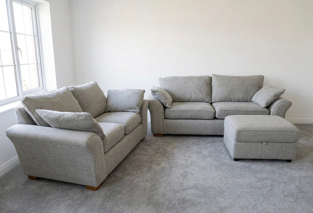 Next Sofa Set - 3 Seater, 2 Seater & Footstool