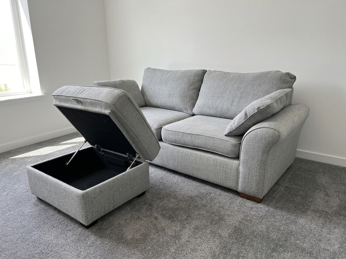 Next 3 Seater Sofa & Footstool